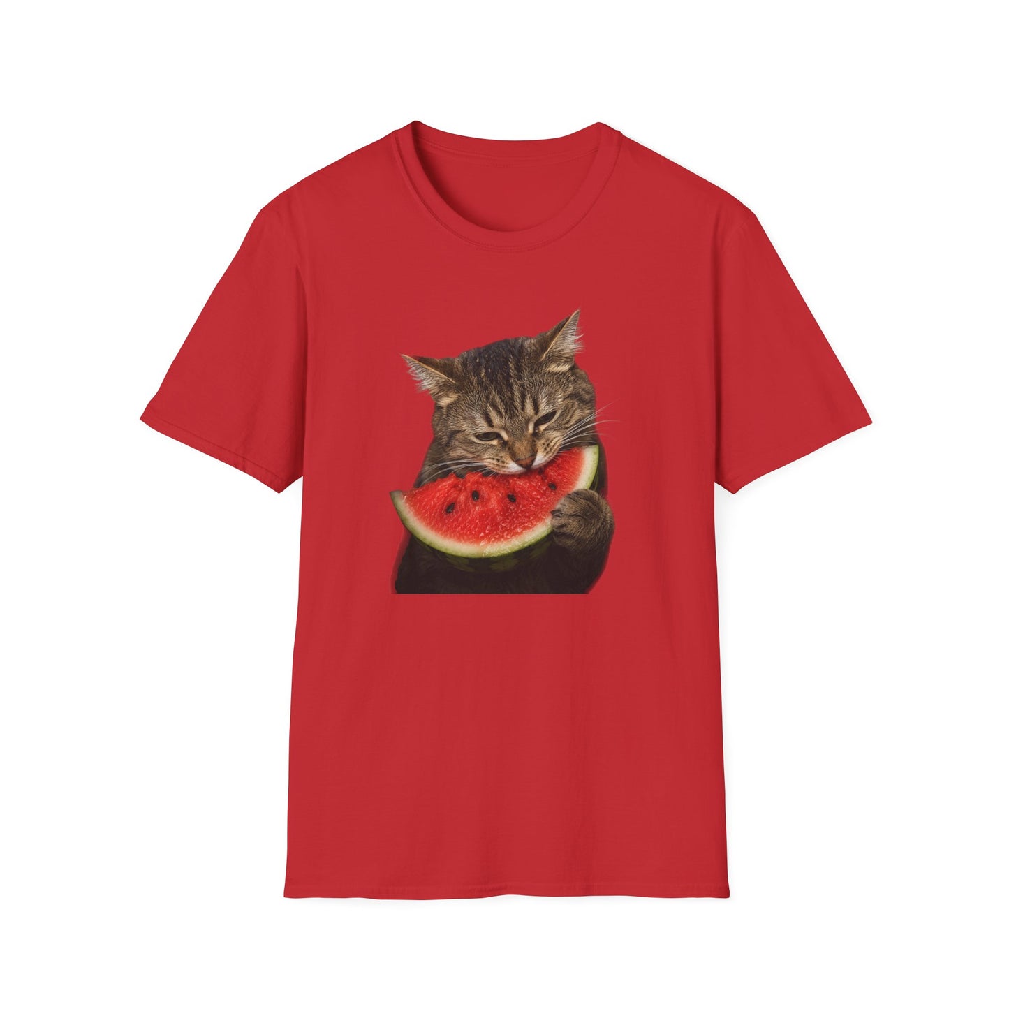 Cat Eating Watermelon T‑Shirt — Cute Summer Cat Graphic Tee