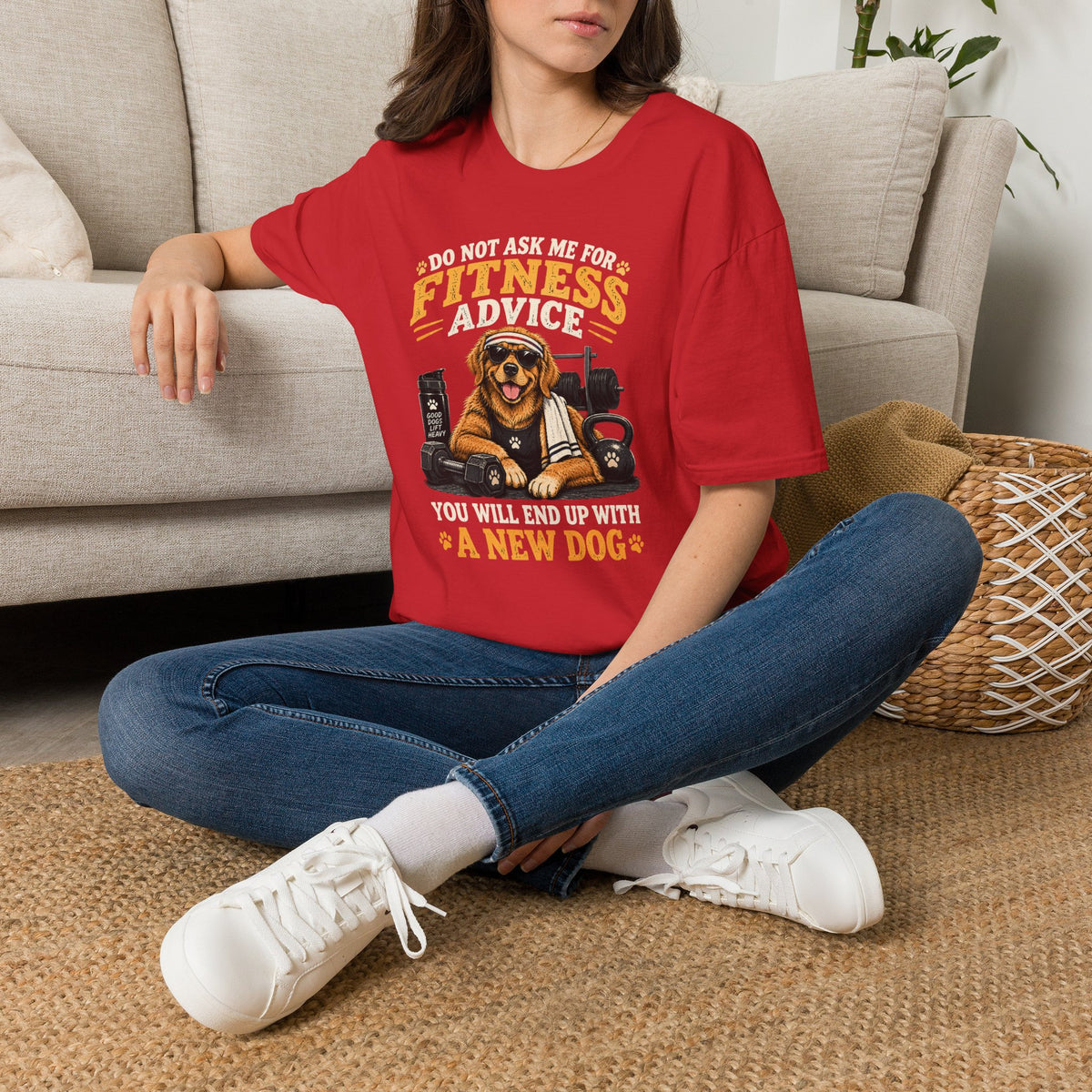 Do Not Ask Me for Fitness Advice T-Shirt — Funny Dog Trainer Gym Shirt