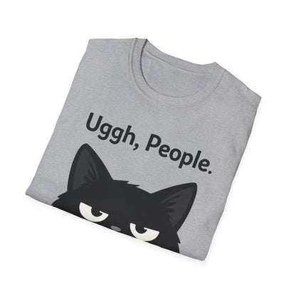 Uggh, People. Cat T-Shirt — Funny Grumpy Cat Graphic Tee for Cat Lovers