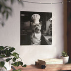 Chef Dog Poster — Matte Vertical Kitchen Wall Art (Yorkshire Terrier in Chef Hat)