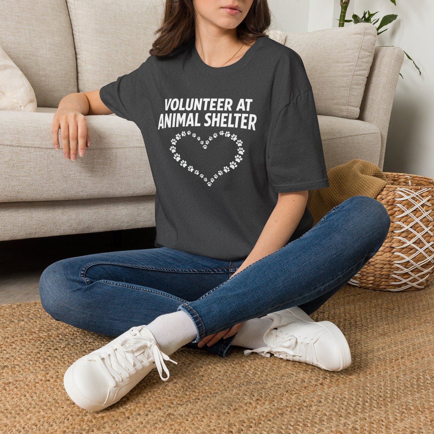 Volunteer at Animal Shelter T-Shirt — Paw Heart Rescue Volunteer Tee