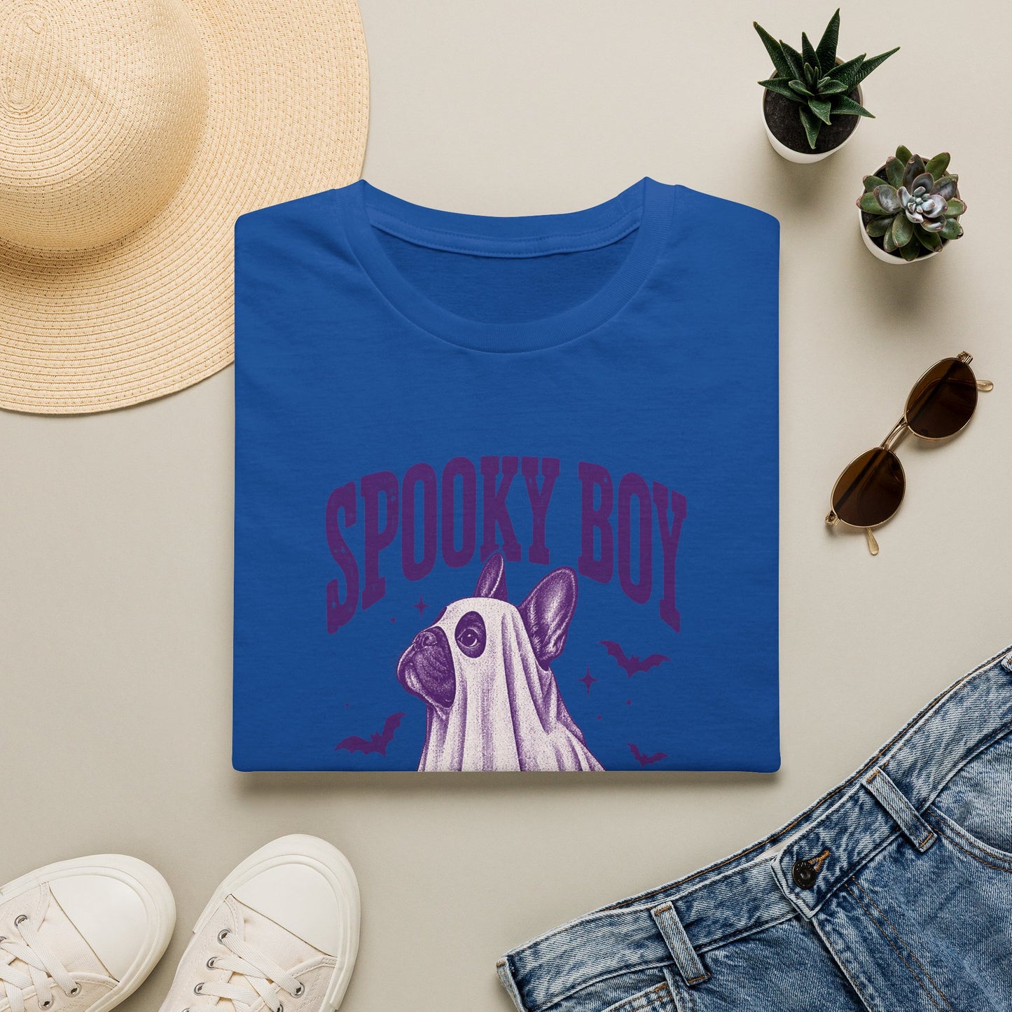 Spooky Boy T‑Shirt — Cute Ghost French Bulldog Halloween Tee