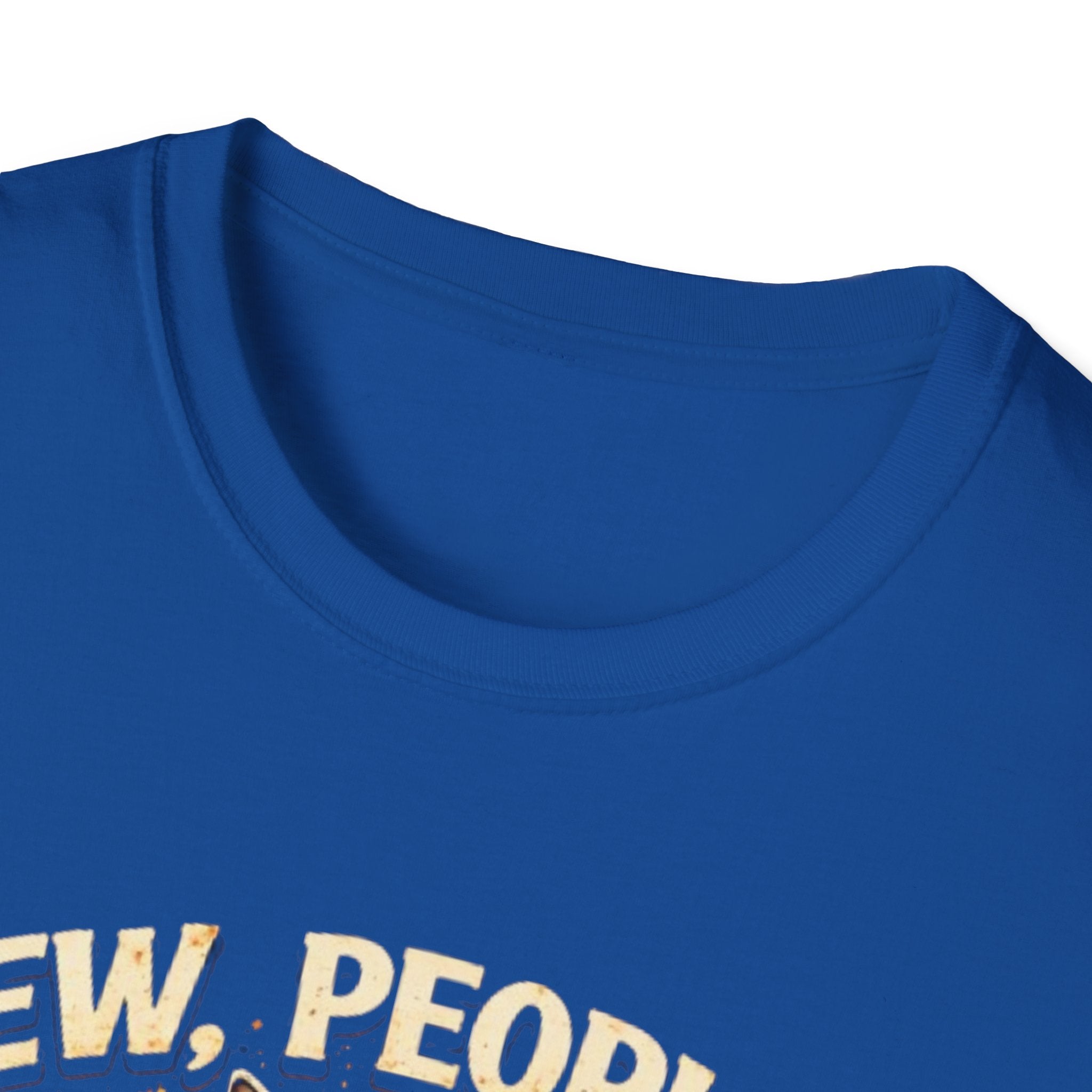 Cat Coffee Vintage T-Shirt — "Ew, People" Retro Cat with Mug Graphic