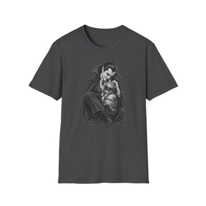 Vampire & Kitty Tee  Cute Gothic Dracula Cat Graphic T-Shirt