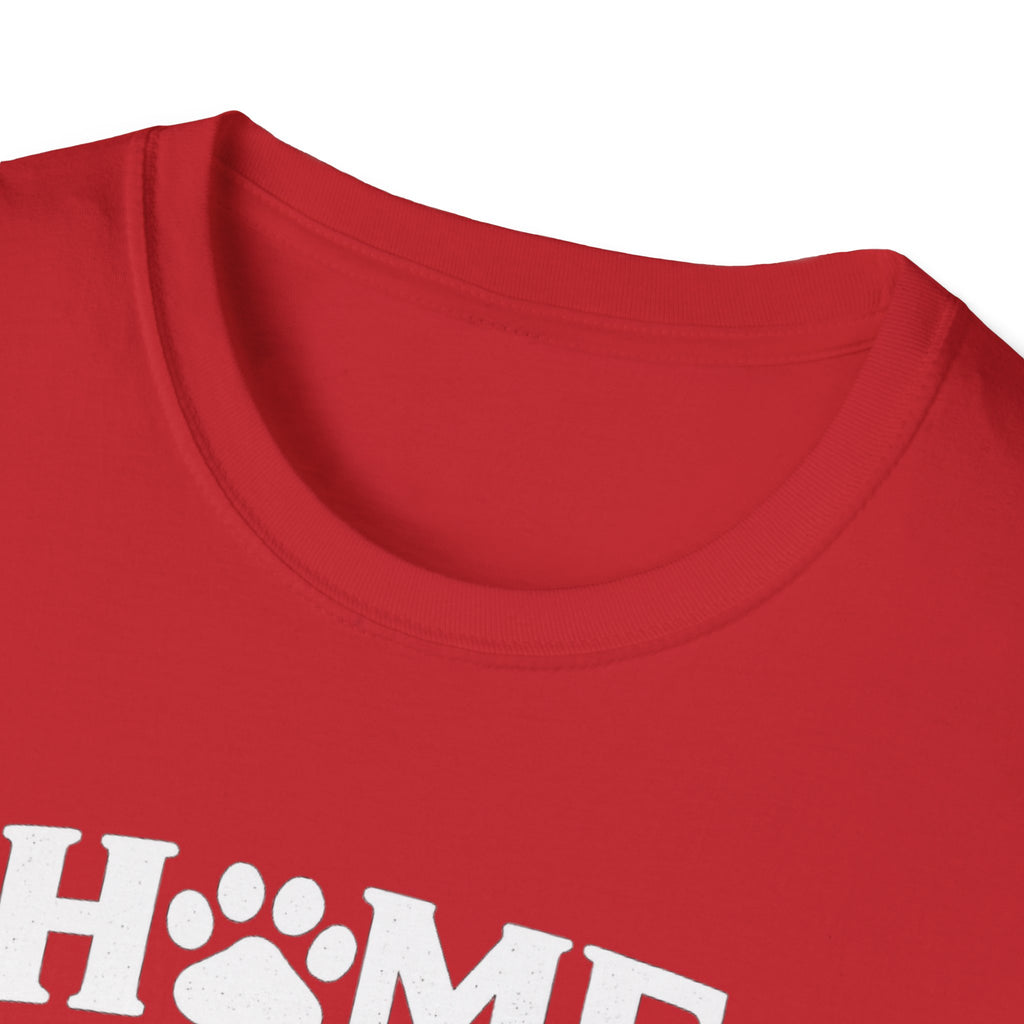 T‑Shirt — "Home Is Where the Paw Prints Lead To" Pet Lover Graphic Tee