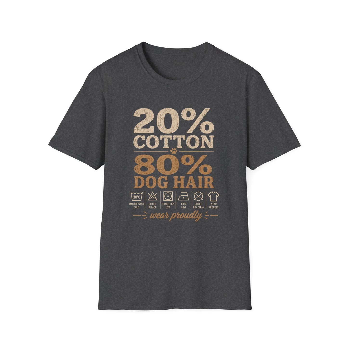 Dog Mom T-Shirt — 20% Cotton 80% Dog Hair Graphic Tee