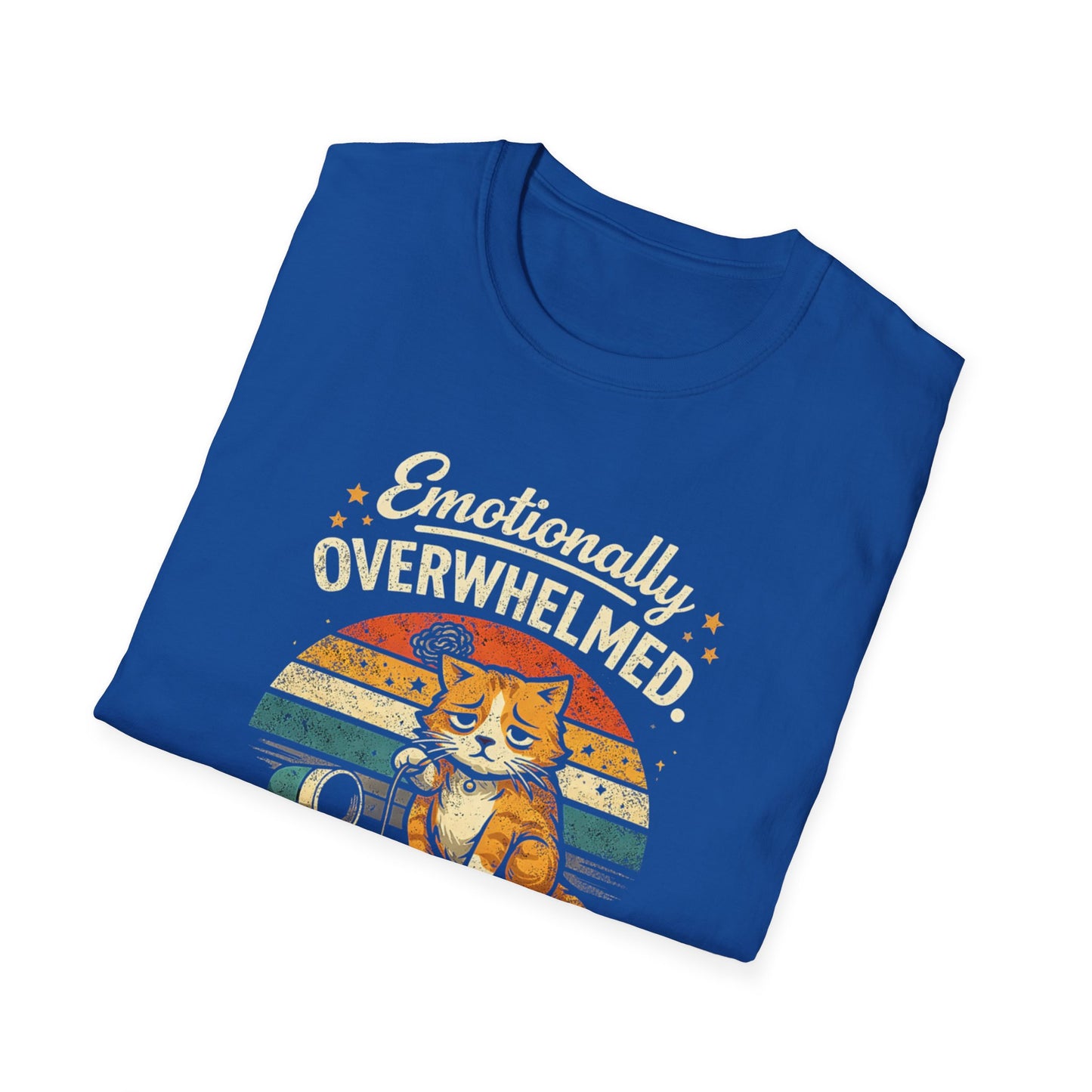 T-Shirt — "Emotionally Overwhelmed, Cat Still Wants Attention" Cute Vintage Cat Tee