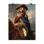 Golden Retriever Napoléon Portrait Matte Poster — Regal Pet Wall Art
