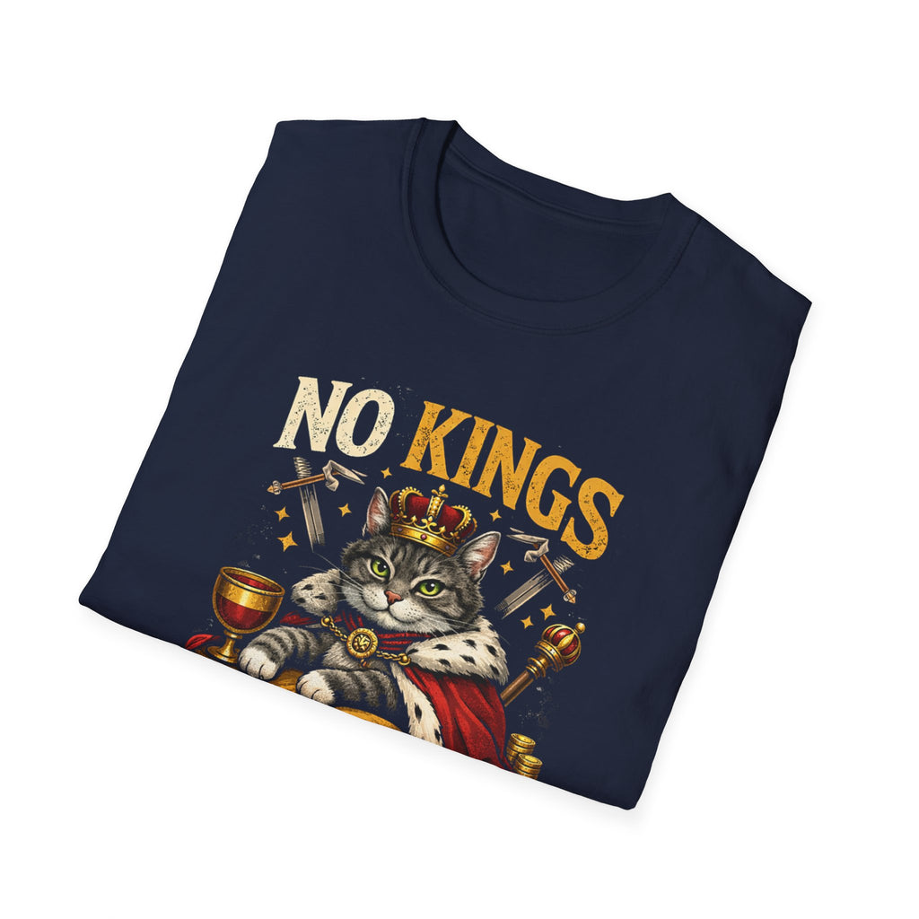 No Kings Except My Cat T-Shirt — Funny Cat Royalty Tee for Cat Lovers