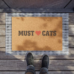Doormat — "Must  Love Cats" Welcome Mat for Cat Lovers