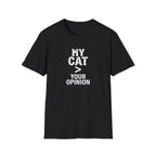 Cat Lover T‑Shirt — "My Cat > Your Opinion" Funny Pet Apparel