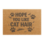 Doormat - "Hope You Like Cat Hair" Funny Cat Paw Welcome Mat
