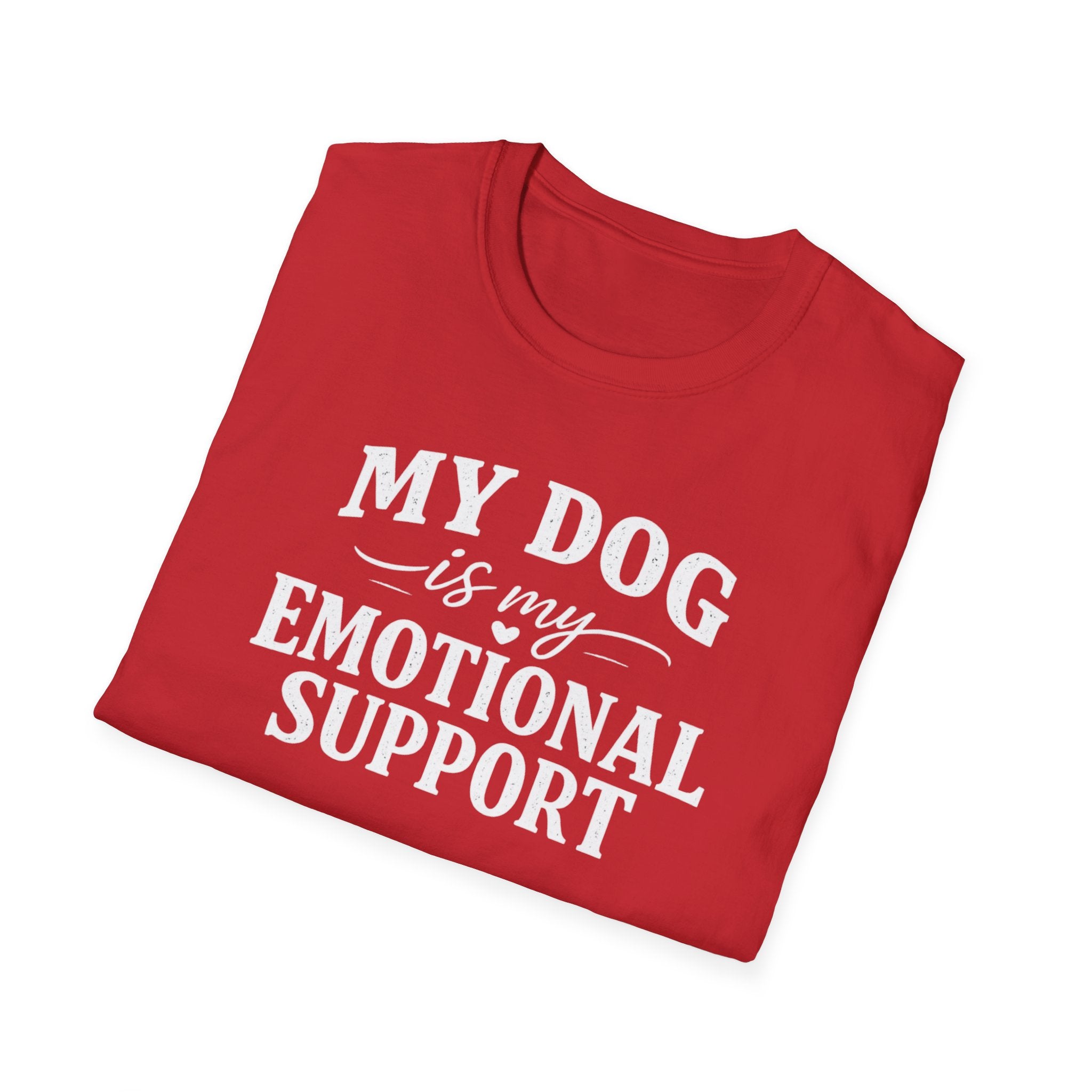 Dog Lover T-Shirt — "My Dog Is My Emotional Support" Graphic Tee