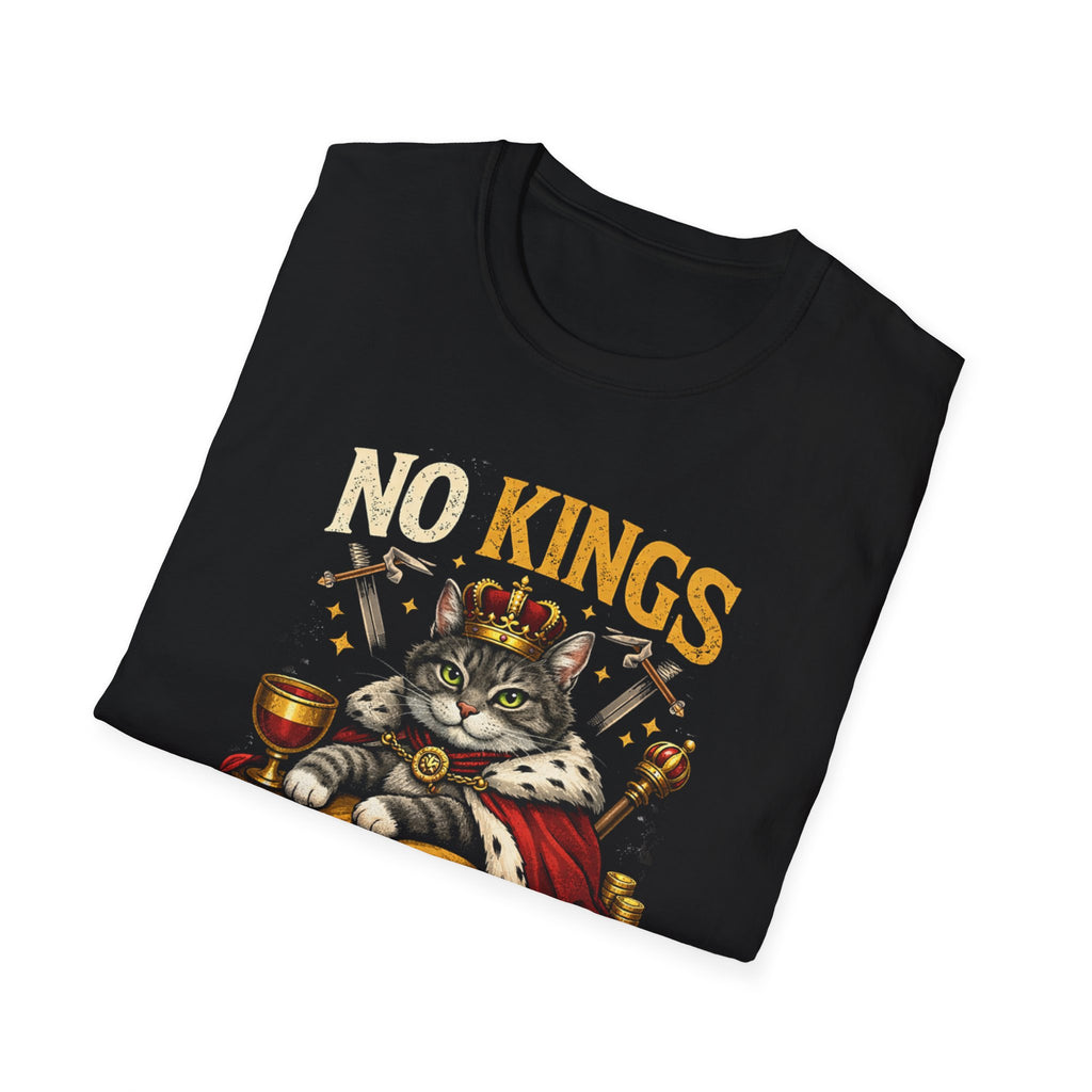 No Kings Except My Cat T-Shirt — Funny Cat Royalty Tee for Cat Lovers