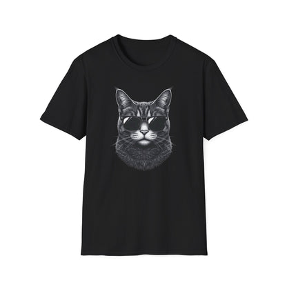Cat With Sunglasses T-Shirt — Cool Retro Cat Graphic Tee