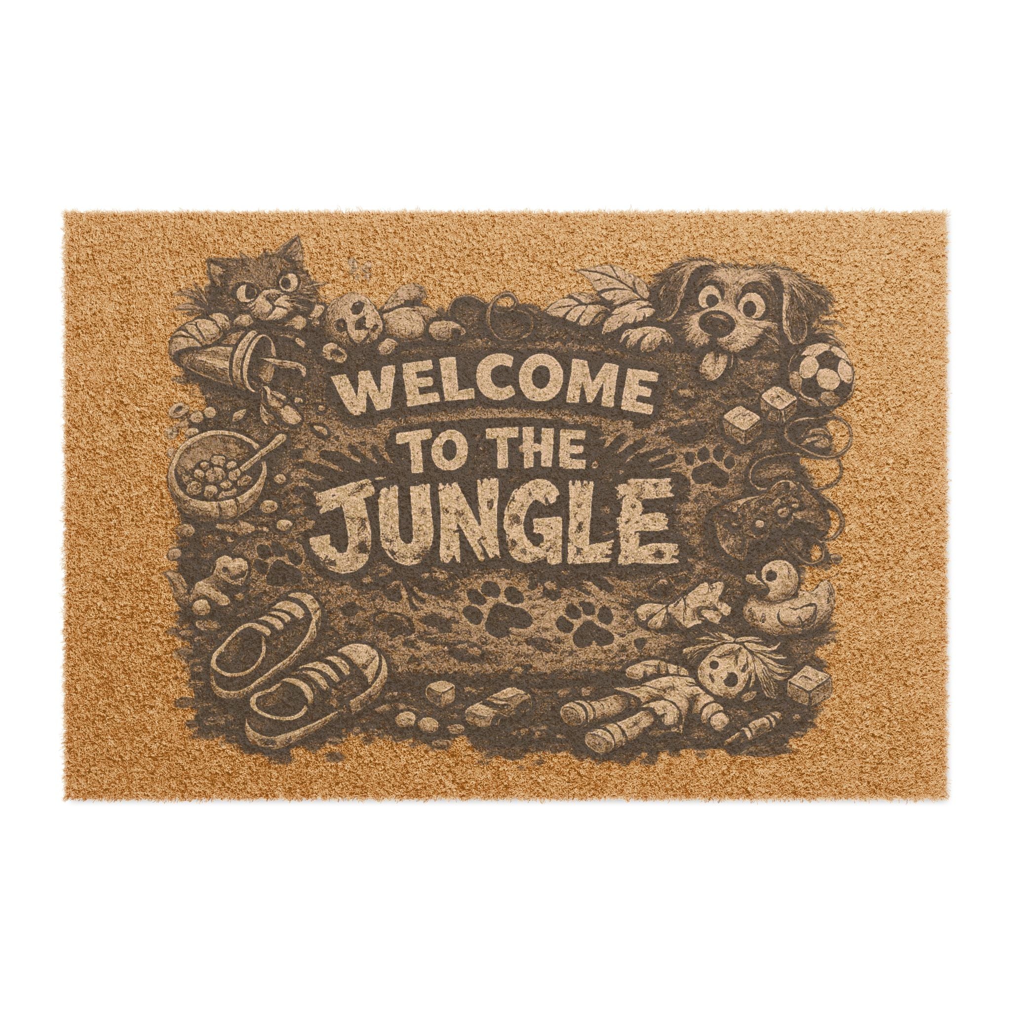 Doormat - "Welcome to the Jungle" Pet & Family Coir Welcome Mat