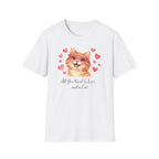 All You Need Is Love... and a Cat T-Shirt — Cute Heart Sunglasses Kitty Tee