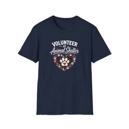 Volunteer at Animal Shelter T-Shirt — Paw Heart Rescue Volunteer Tee