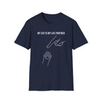 Cat Paw Partner T‑Shirt — "My Cat Is My Life Partner" Cute Cat Lover Tee