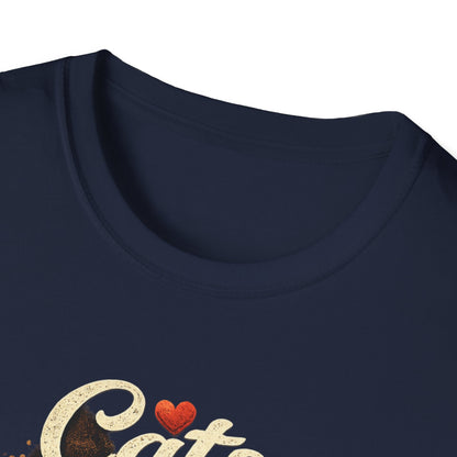 Cats Are My Therapy T-Shirt — Vintage Cozy Cat Lover Tee