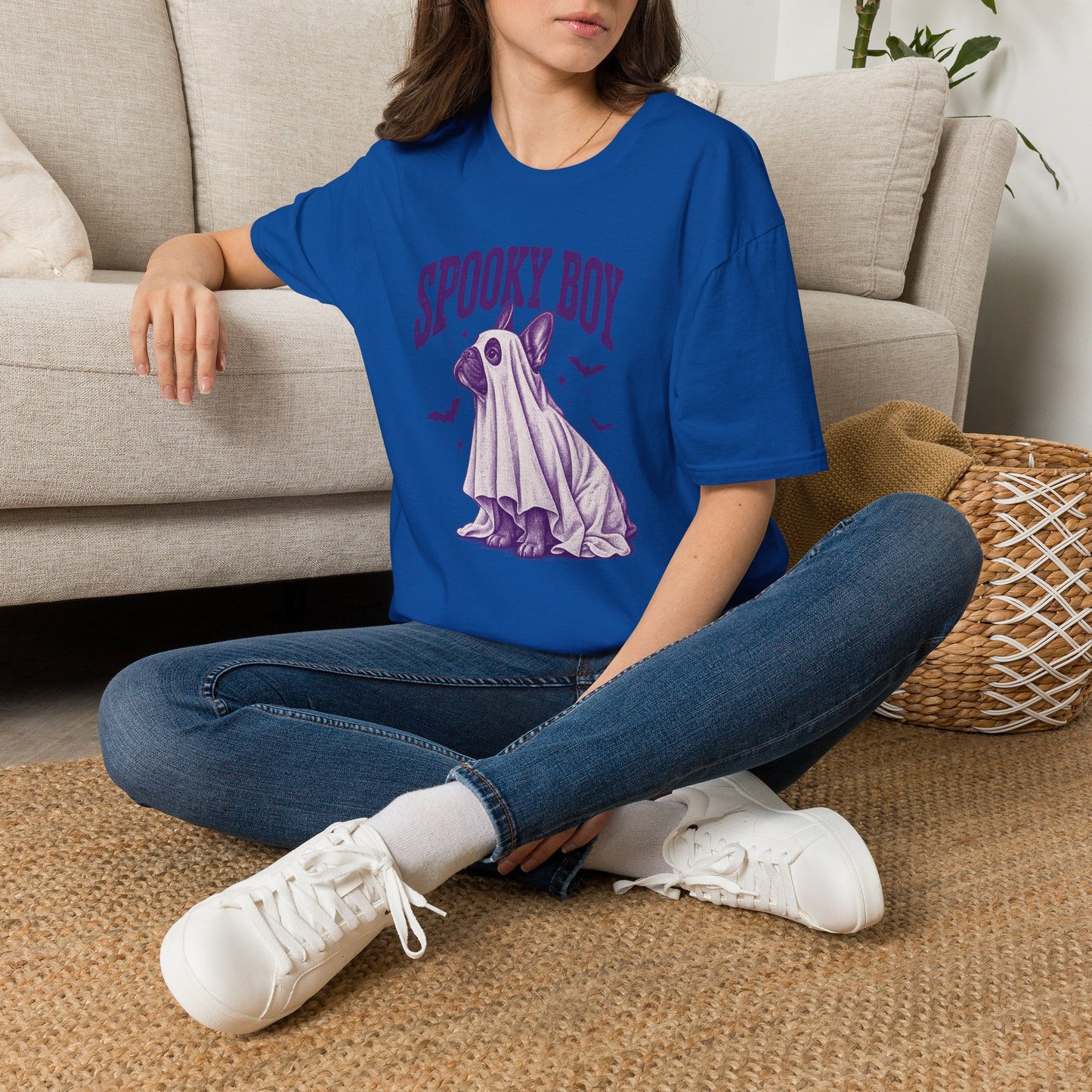 Spooky Boy T‑Shirt — Cute Ghost French Bulldog Halloween Tee