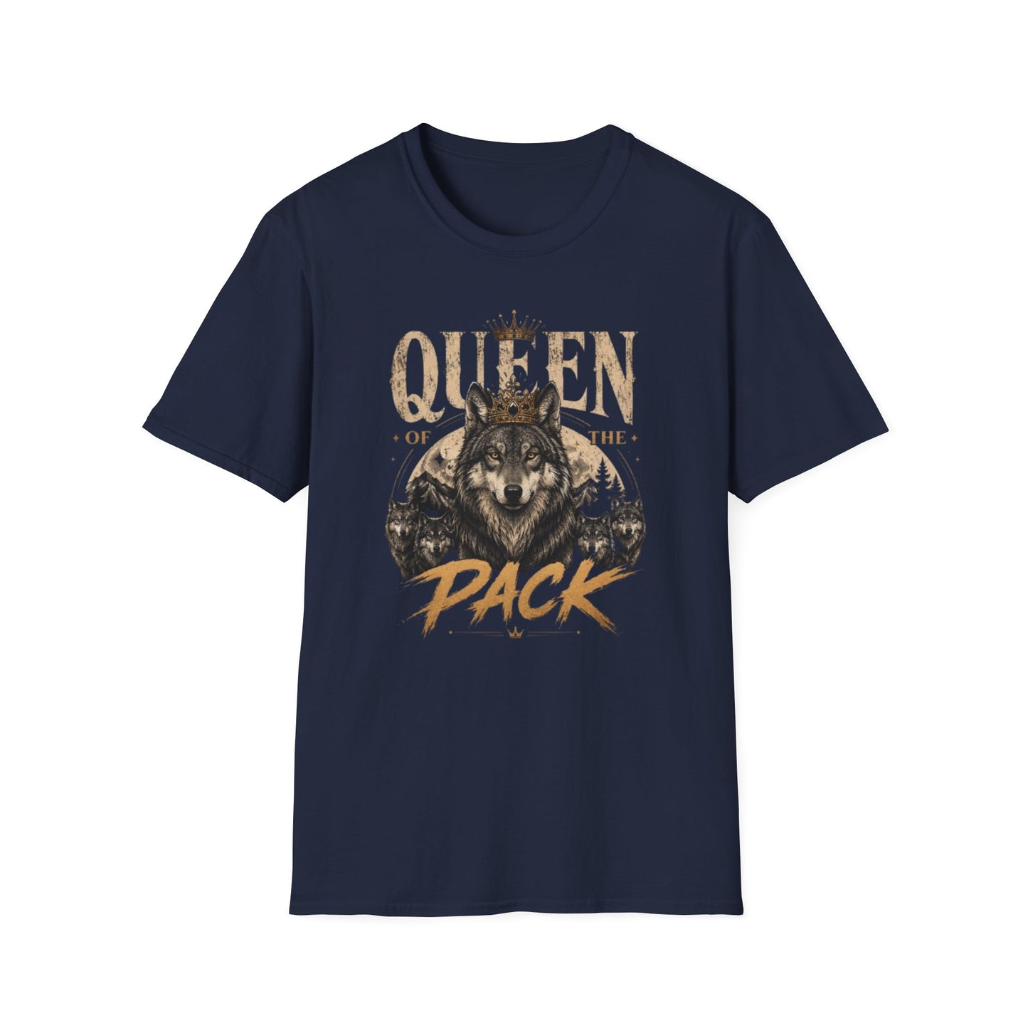 Queen of the Pack Wolf T-Shirt — Women’s Regal Wolf Graphic Tee