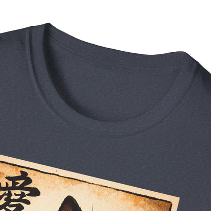 Cat Ramen T-Shirt — Cute Black Cat Eating Ramen Vintage Japanese Love Character
