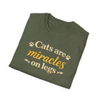 Cats Are Miracles On Legs T-Shirt — Funny Cat Lover Tee