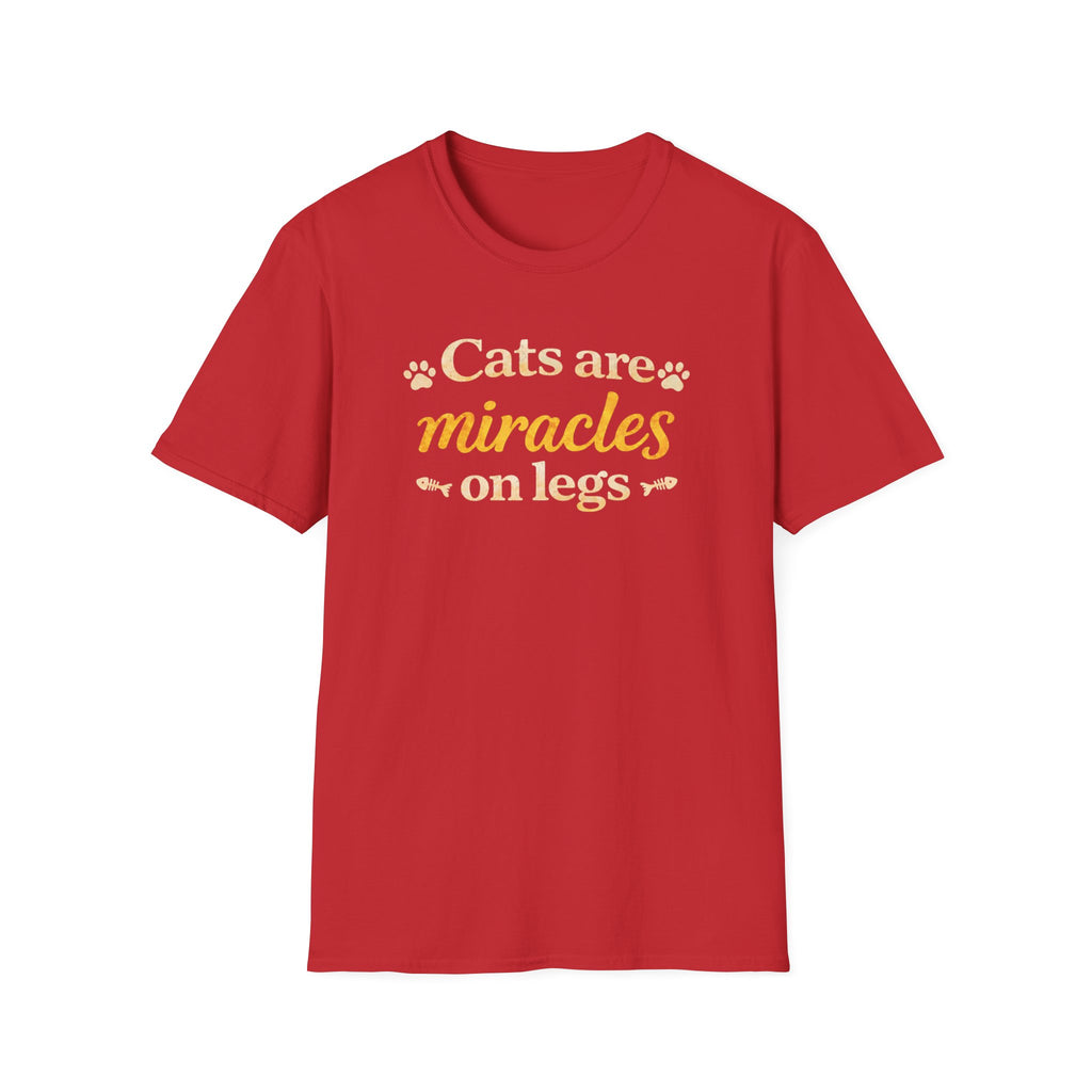 Cats Are Miracles On Legs T-Shirt — Funny Cat Lover Tee