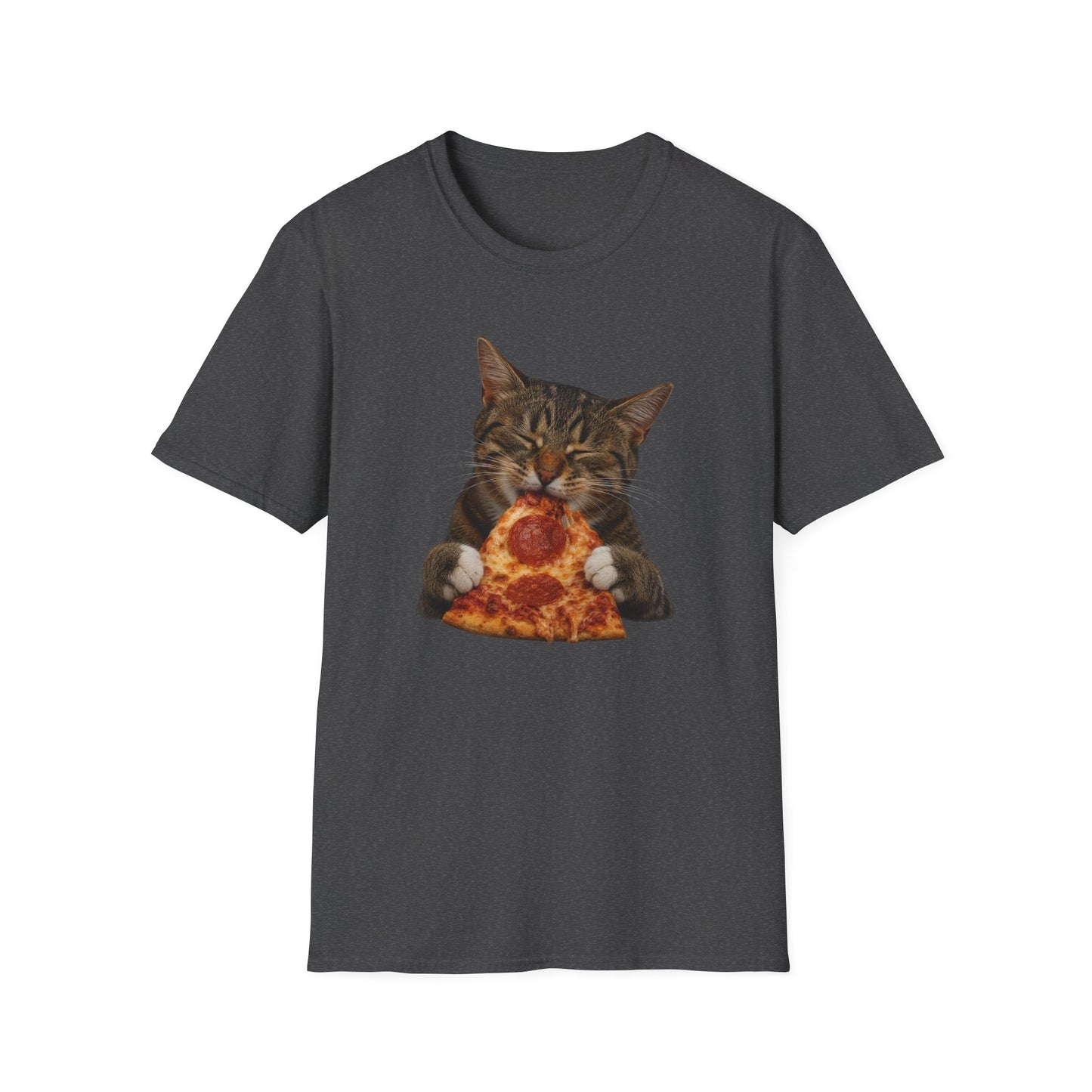 Cat Eating Pizza T-Shirt — Cute Pizza-Loving Cat Graphic Tee