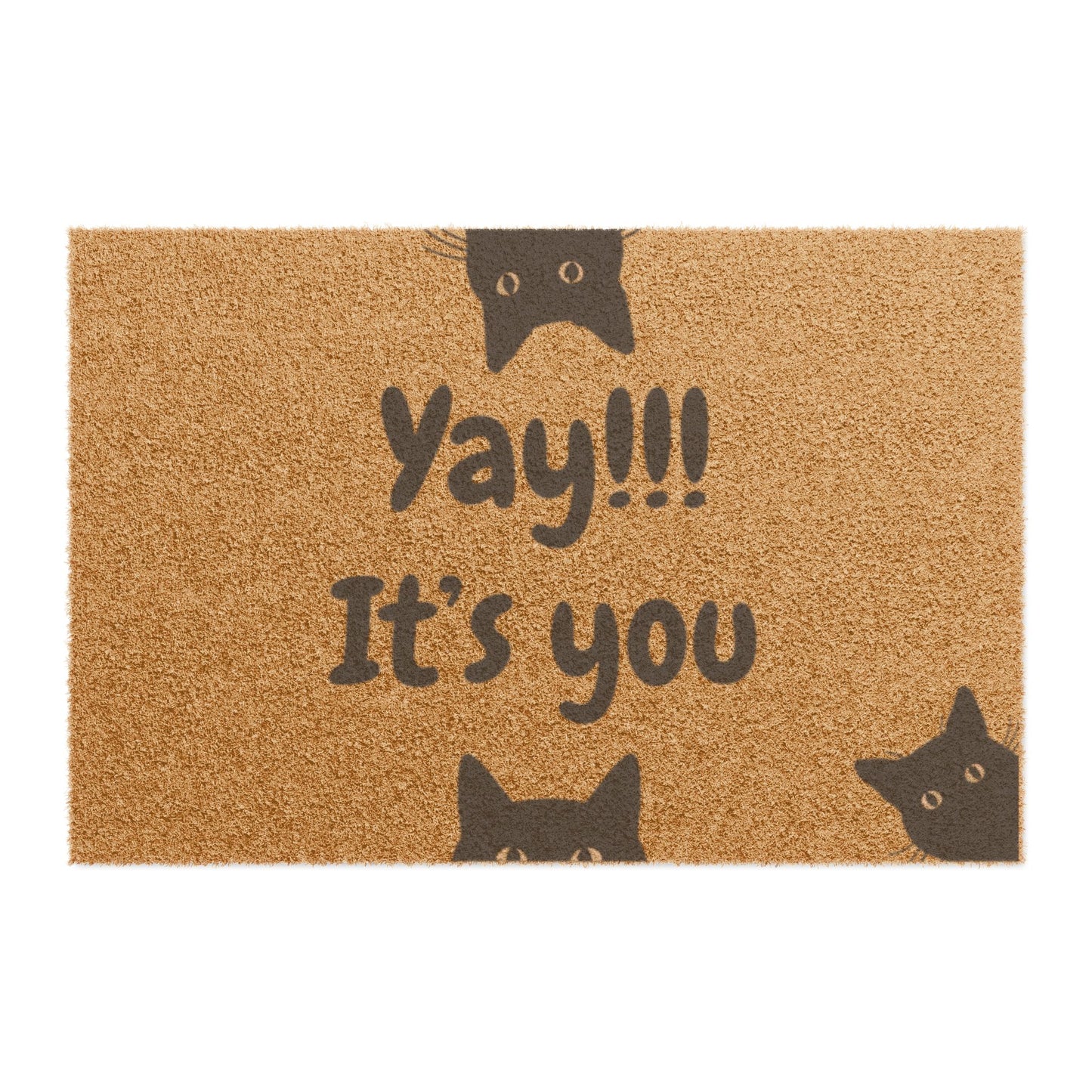 Doormat - "Yay!!! It’s You" Cat Welcome Mat
