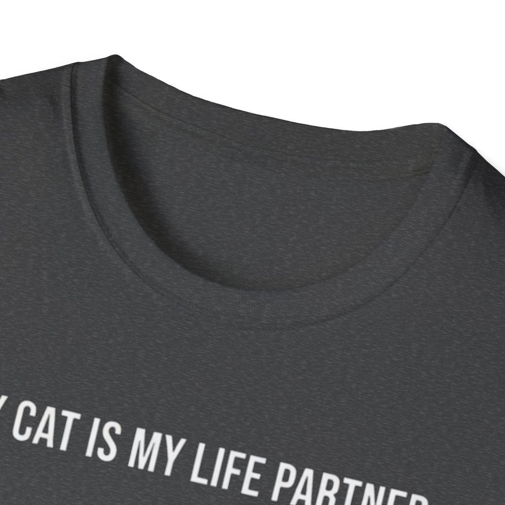 Cat Paw Partner T‑Shirt — "My Cat Is My Life Partner" Cute Cat Lover Tee