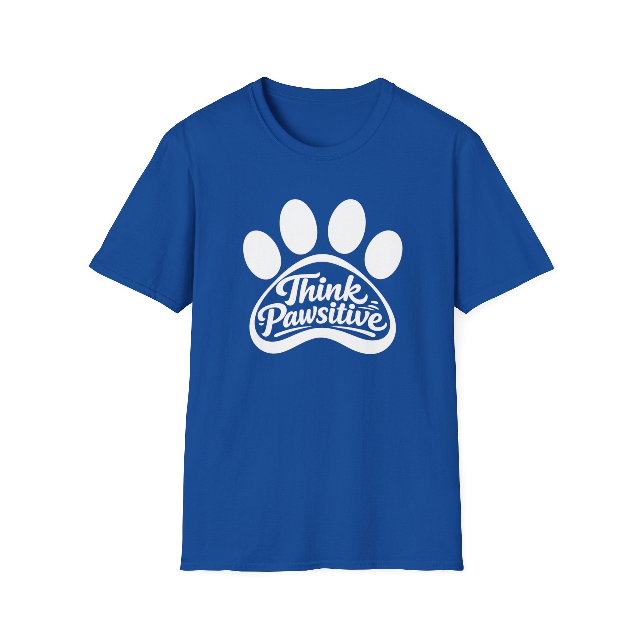 Think Pawsitive Paw Print T-Shirt — Positive Pet Lover Tee
