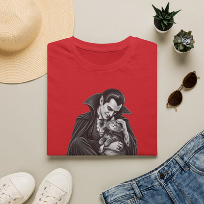 Vampire & Kitty Tee  Cute Gothic Dracula Cat Graphic T-Shirt