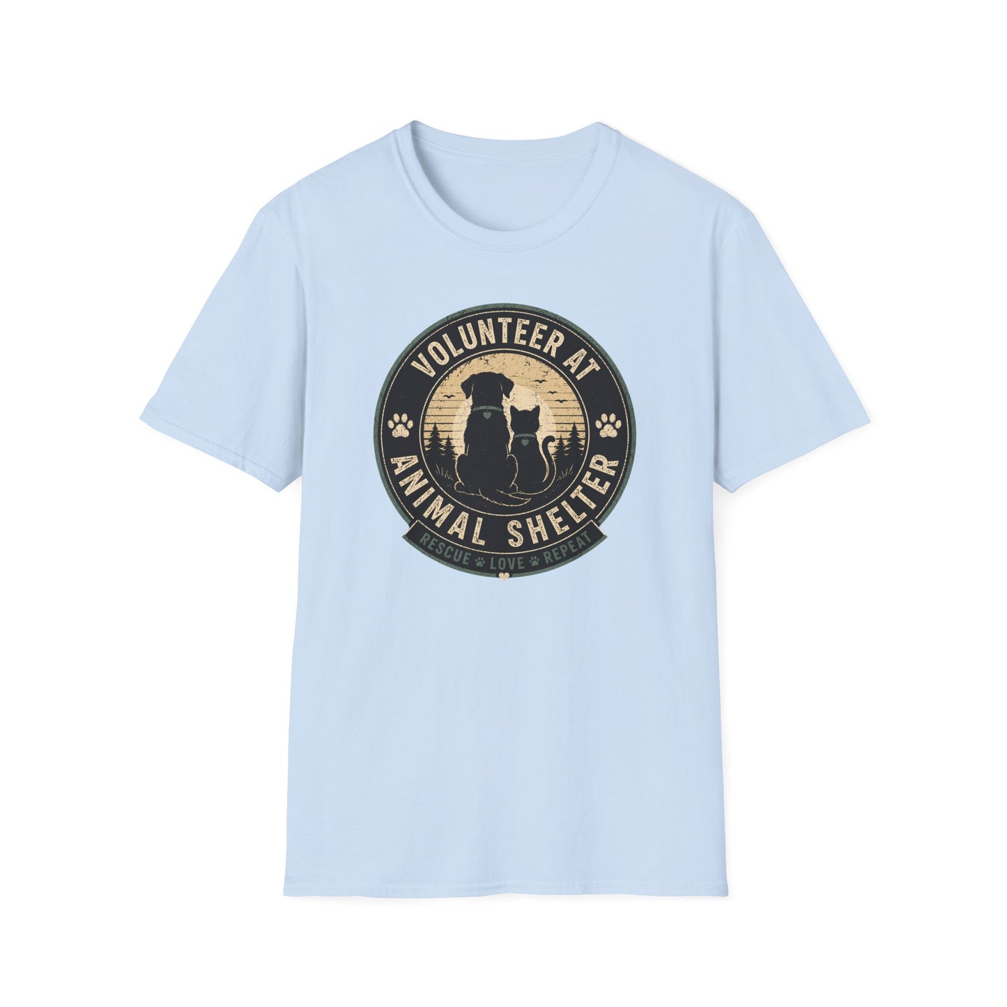 Volunteer at Animal Shelter T-Shirt — Rescue Pet Lover Tee