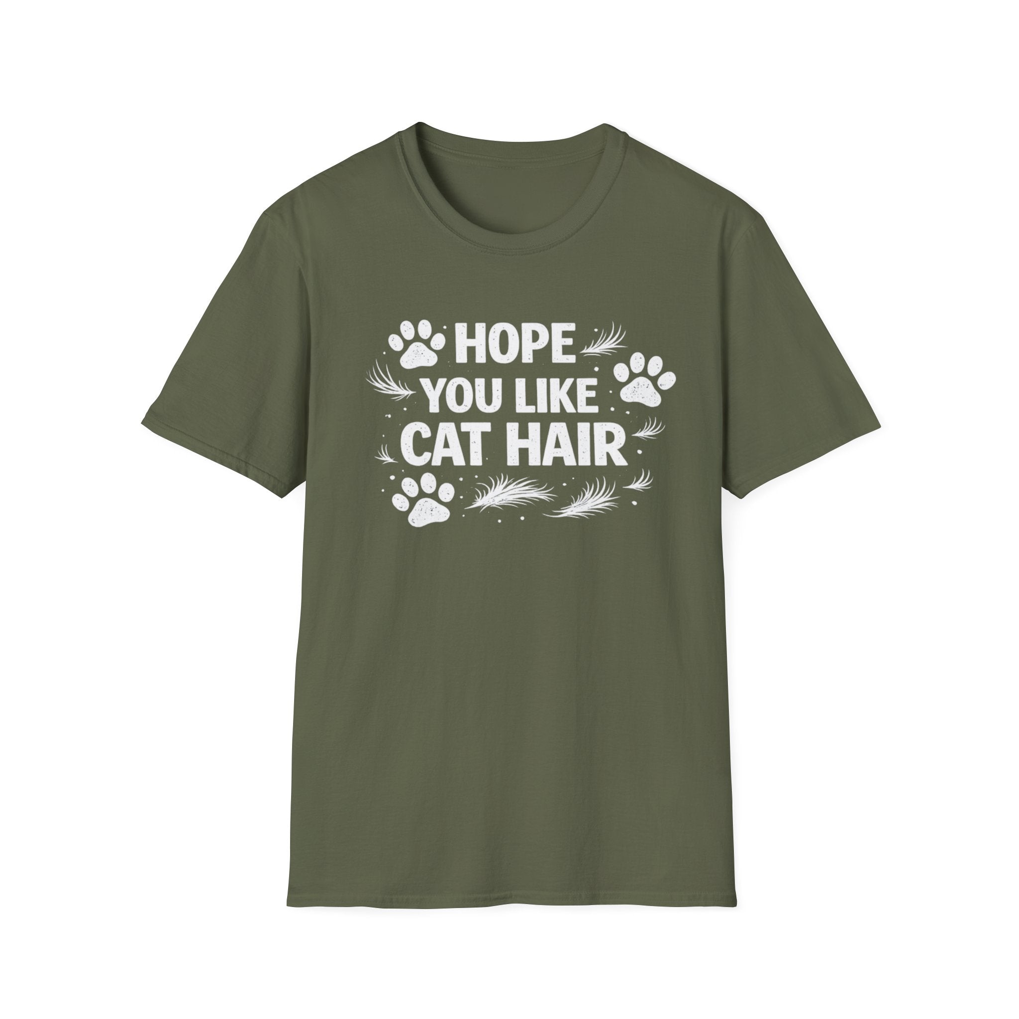 T-Shirt — "Hope You Like Cat Hair" Funny Cat Lover Tee