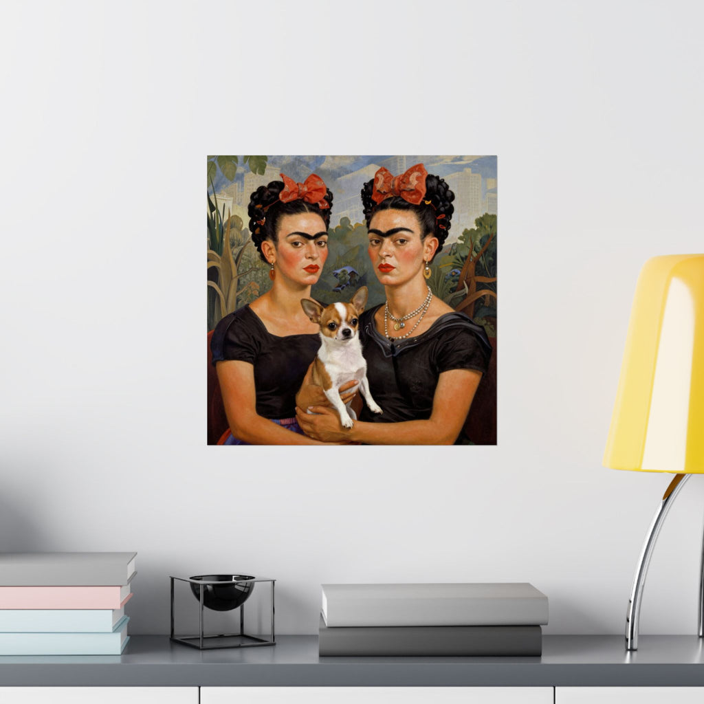 Frida Kahlo Double Portrait Poster — Iconic Twin Self-Portrait Print