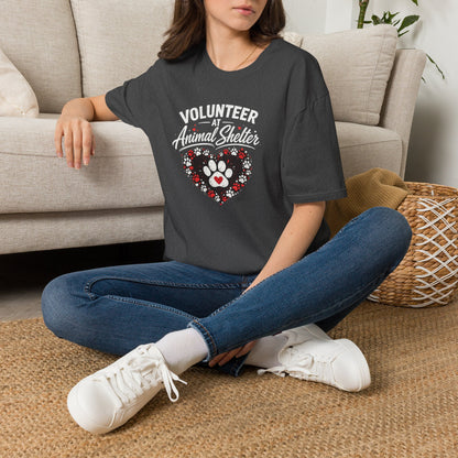 Volunteer at Animal Shelter T-Shirt — Paw Heart Rescue Volunteer Tee