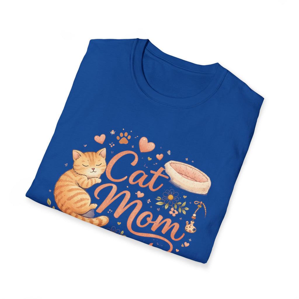Cat Mom T-Shirt — Cute Orange Tabby Graphic Tee for Cat Lovers