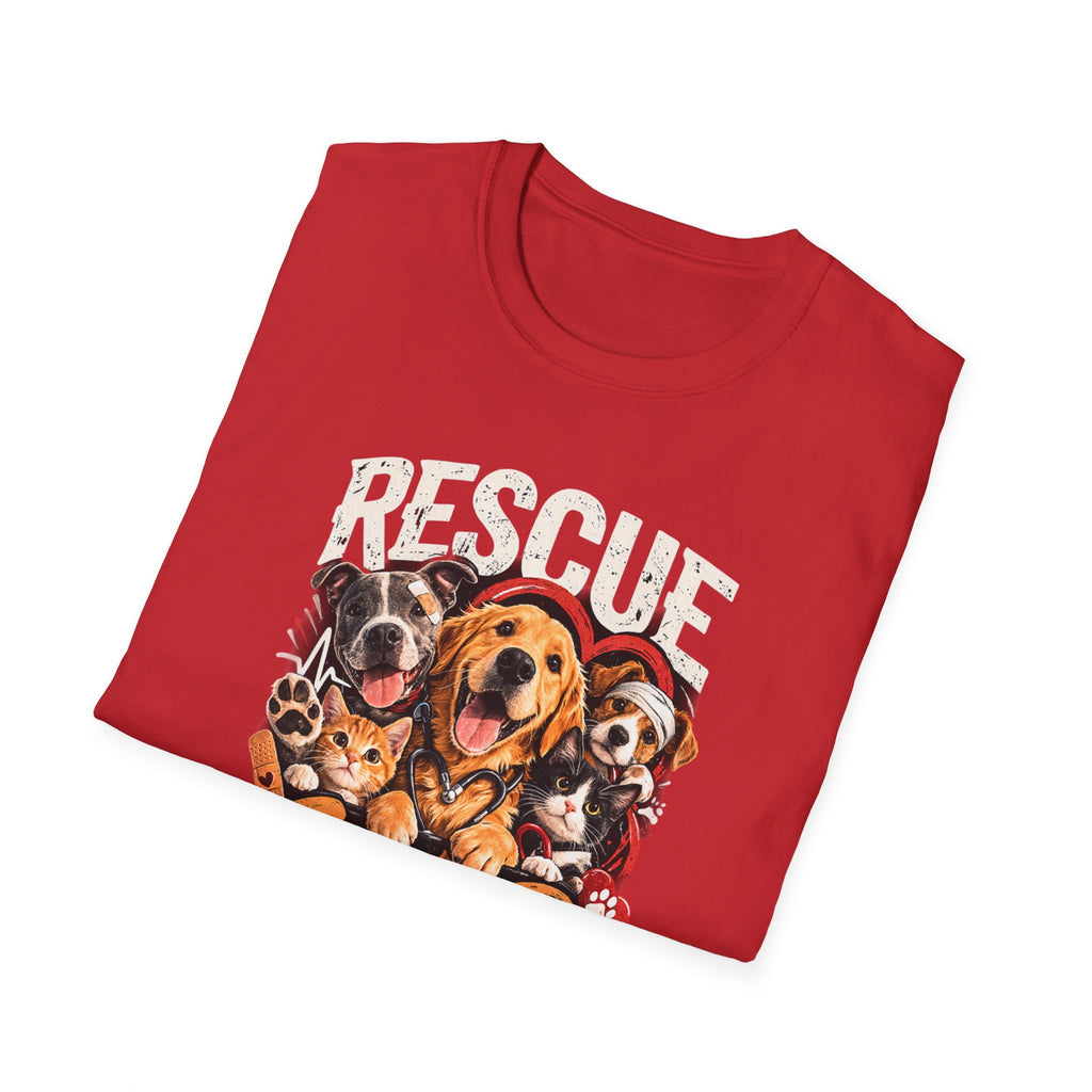 Rescue Squad T-Shirt - Cute Rescue Dogs Graphic Tee for Animal Lovers