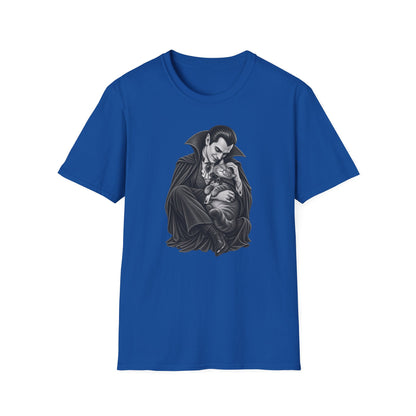 Vampire & Kitty Tee  Cute Gothic Dracula Cat Graphic T-Shirt