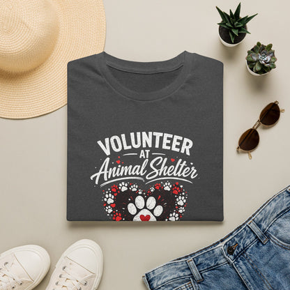 Volunteer at Animal Shelter T-Shirt — Paw Heart Rescue Volunteer Tee