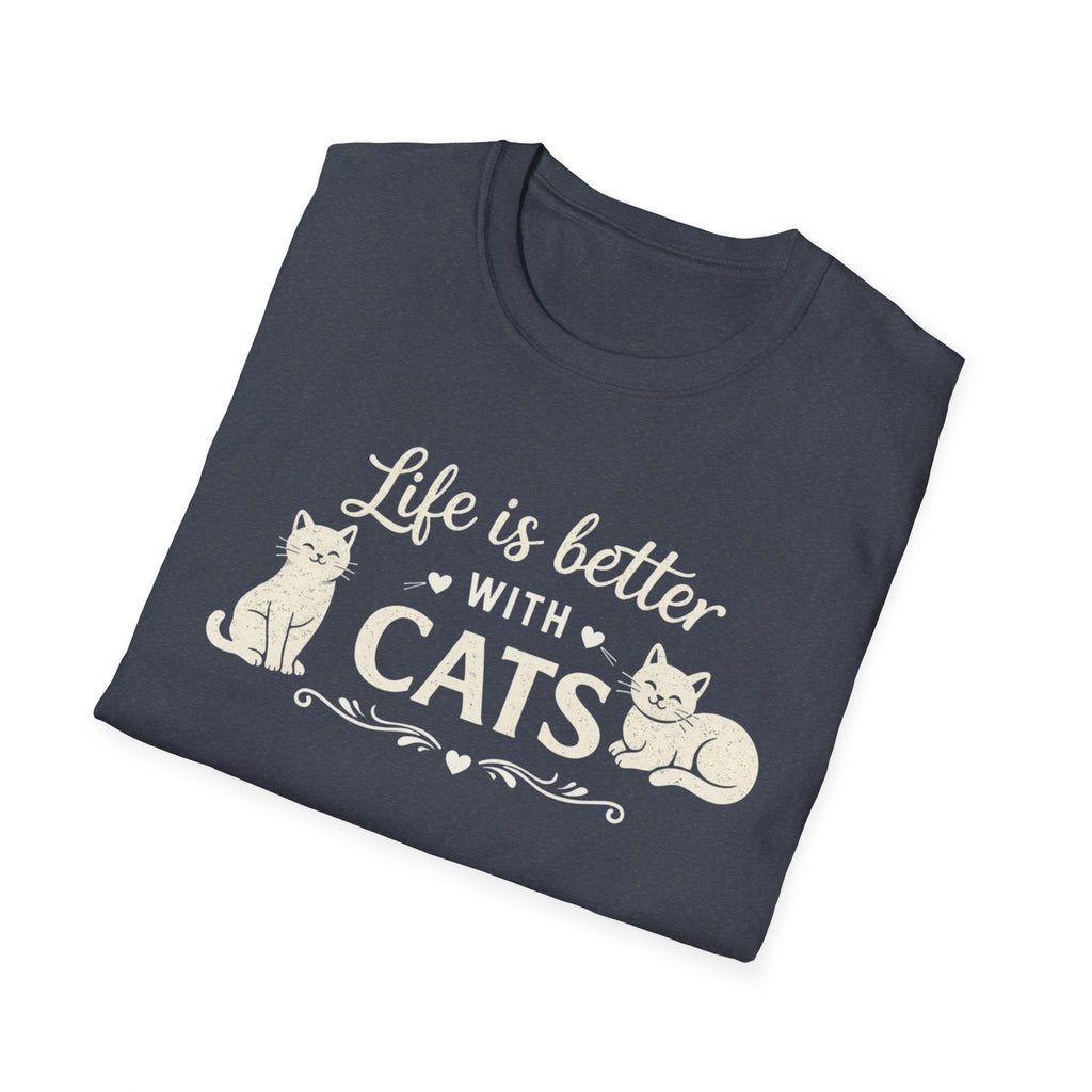 Life Is Better With Cats T-Shirt — Cute Cat Lover Tee