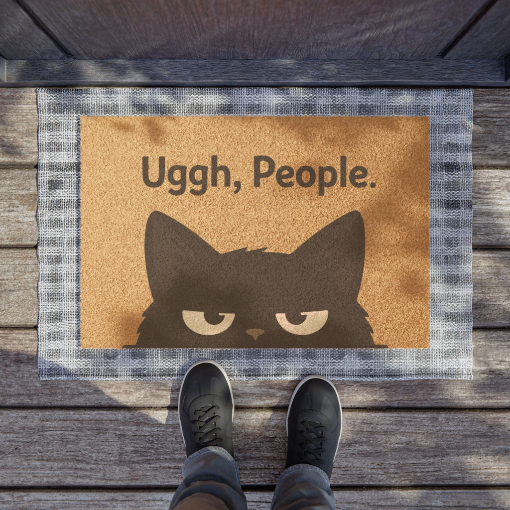 Doormat — "Uggh, People." Grumpy Cat Welcome Mat