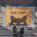 Doormat — "Uggh, People." Grumpy Cat Welcome Mat