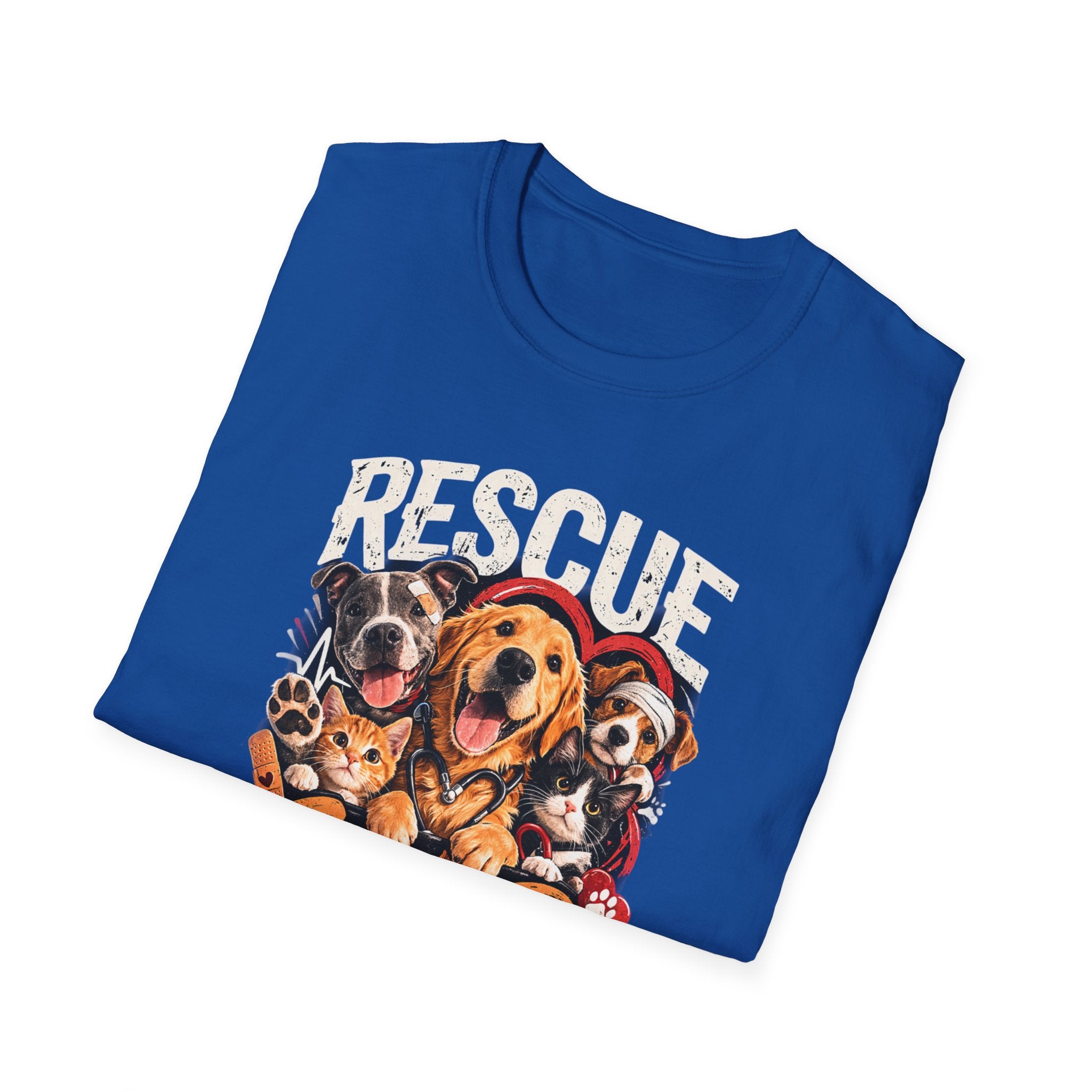 Rescue Squad T-Shirt - Cute Rescue Dogs Graphic Tee for Animal Lovers