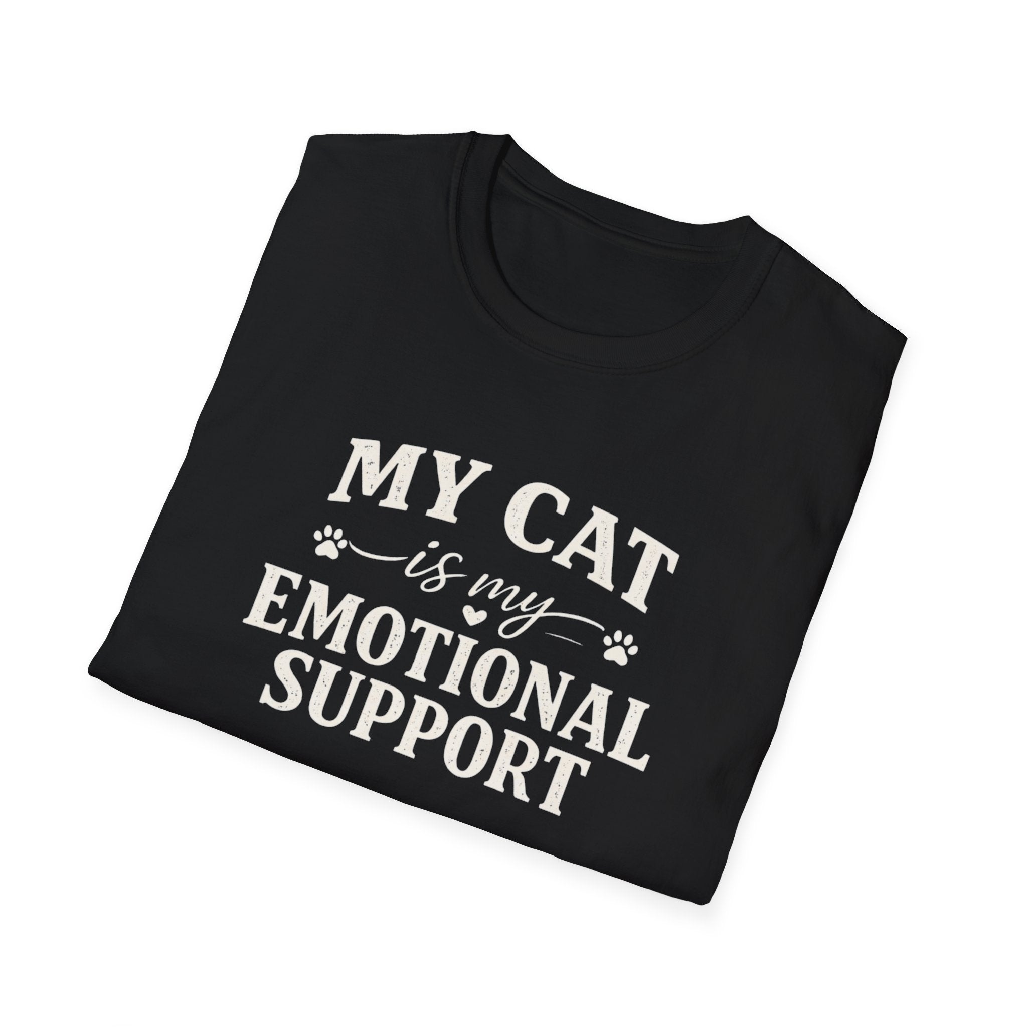 Cat Emotional Support T-Shirt — "My Cat Is My Emotional Support" Graphic Tee