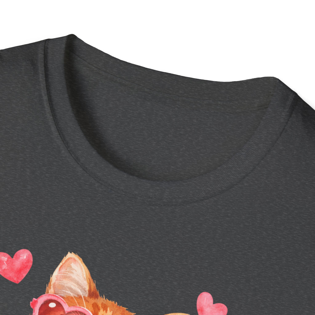 All You Need Is Love... and a Cat T-Shirt — Cute Heart Sunglasses Kitty Tee