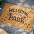 Welcome Join the Pack Doormat – Paw Print Entry Mat for Pet Lovers