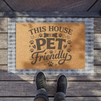 Pet-Friendly Doormat — "This House is Pet Friendly" Coir Welcome Mat
